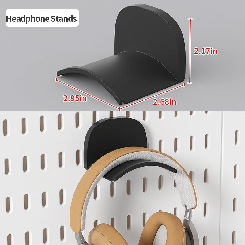 No Drill Desktop Pegboard Rack Gaming Room Organizer For Controllers Headphones Switch Figurine Stationery Storage