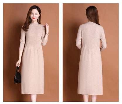 Knöchellanges A-Linien-Damenkleid mit Applikation
