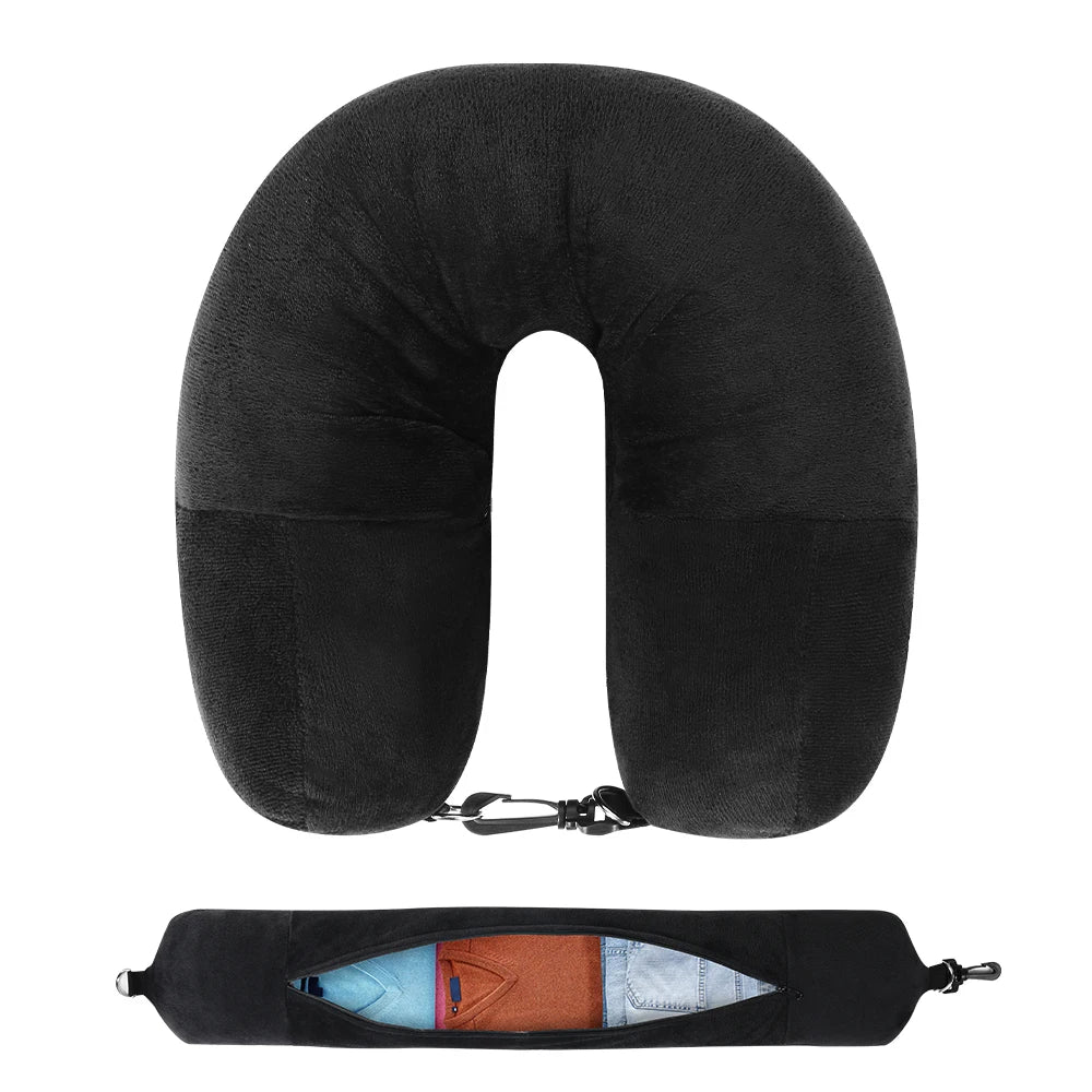 Coussin de voyage pour la nuque à remplir – Housse en U à garnir avec des vêtements