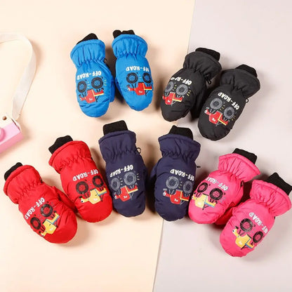 Muffole da neve a forma di pupazzo di neve per bambini con fibbia antismarrimento (2–5 anni)