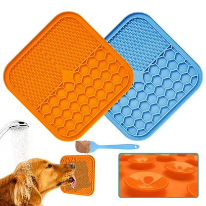 Lick Mat for Cats & Small Dogs – Suction-Cup Slow Feeder