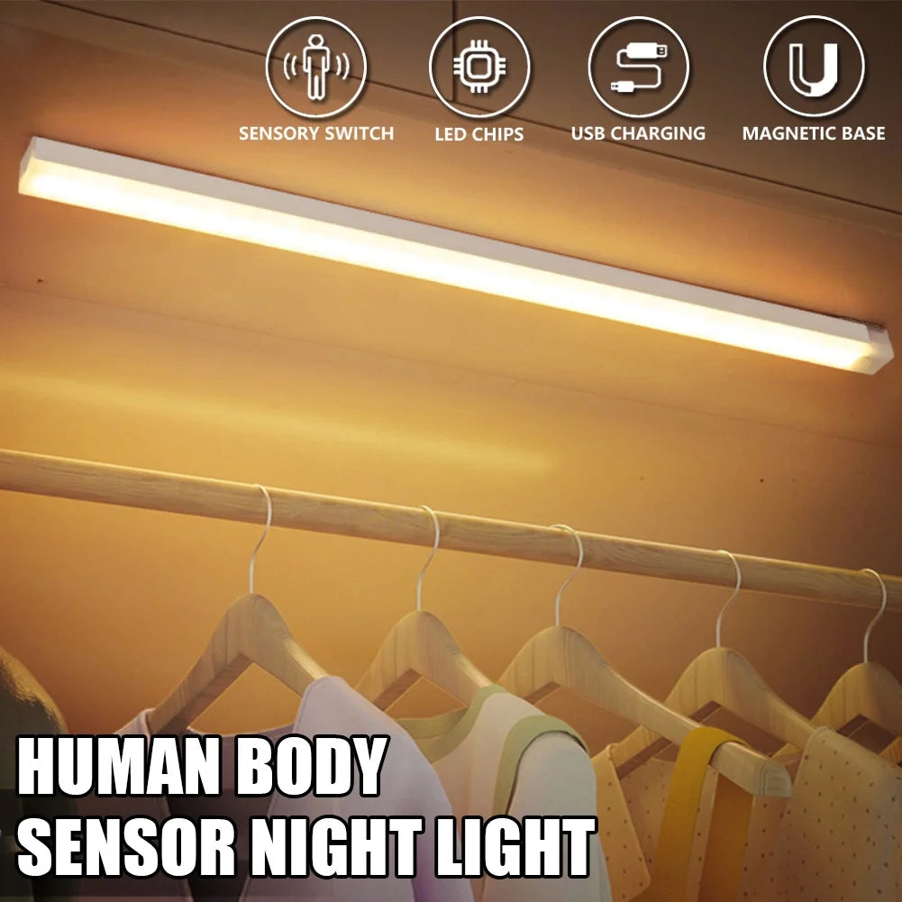 Rechargeable Motion Sensor LED Light Bar – Wireless Under Cabinet & Closet Light
