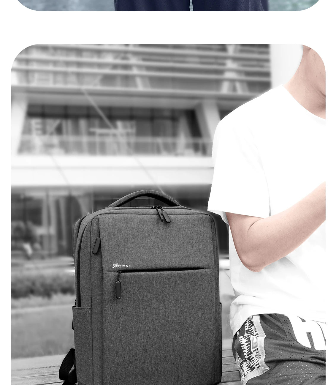 Anti-Theft Laptop Backpack - Travel Daypack & School Rucksack for Men and Women