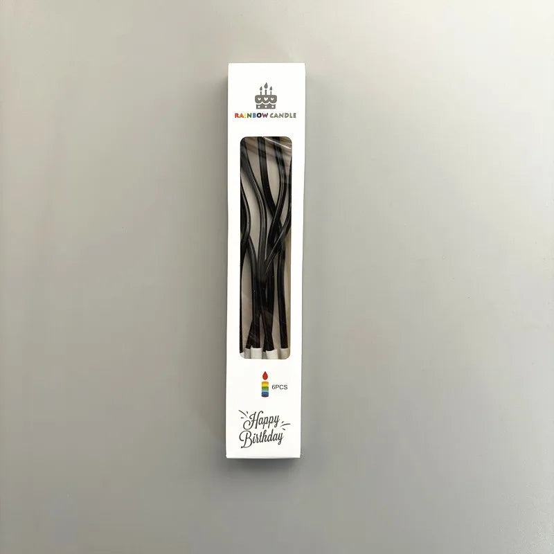Birthday Cake Candles Smoke-Free Curved Cake Candles Curly Coil Candles Long For Birthday Cake Wedding Party Party Supplies