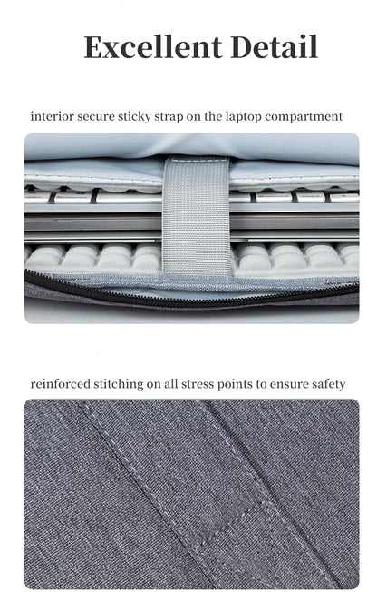 Bolso mensajero para portátil de 15,6" para hombre - Maletín de negocios para MacBook, Dell y Lenovo