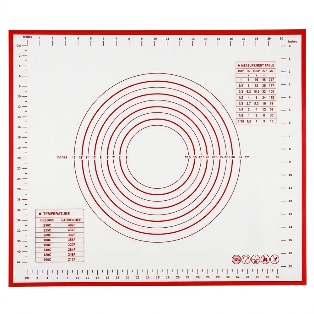 Silicone Baking & Pastry Mat – Non-Stick Dough Rolling Mat