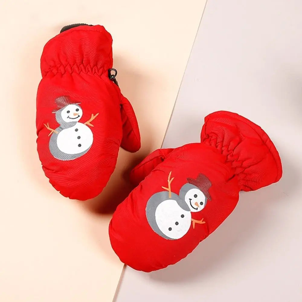 Kids' Thickened Ski Gloves – Windproof Non-Slip Snow Gloves (Ages 2–5)