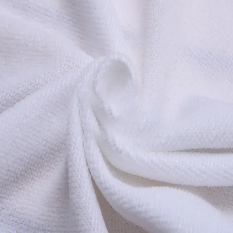 White Microfibre Face Cloths – 25 × 25 cm, 10 to 100 Pack