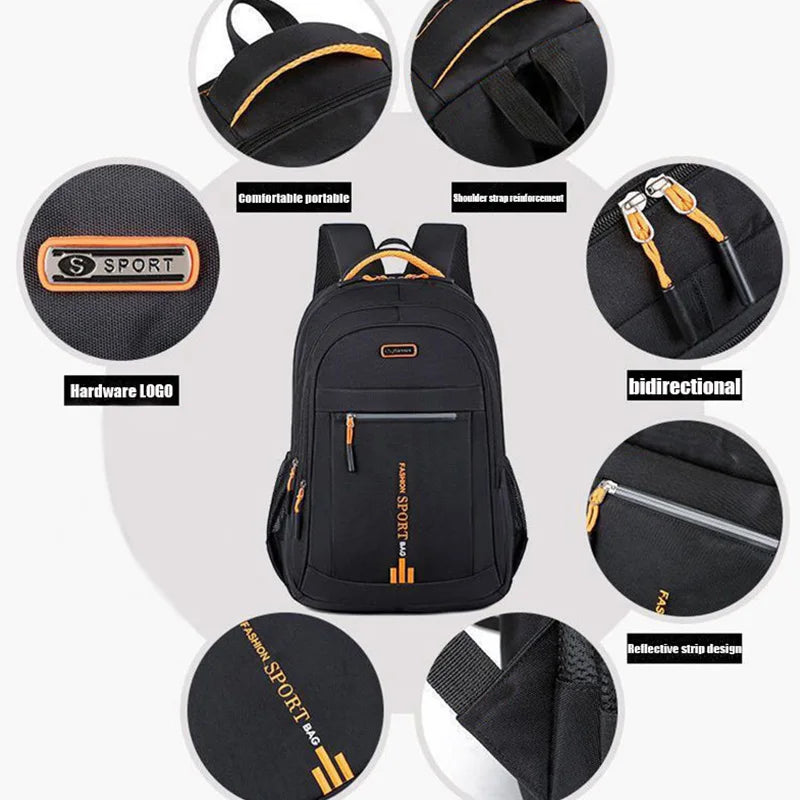 Unisex Business Travel Laptop Backpack - Multi-Compartment Large Capacity Work Bag