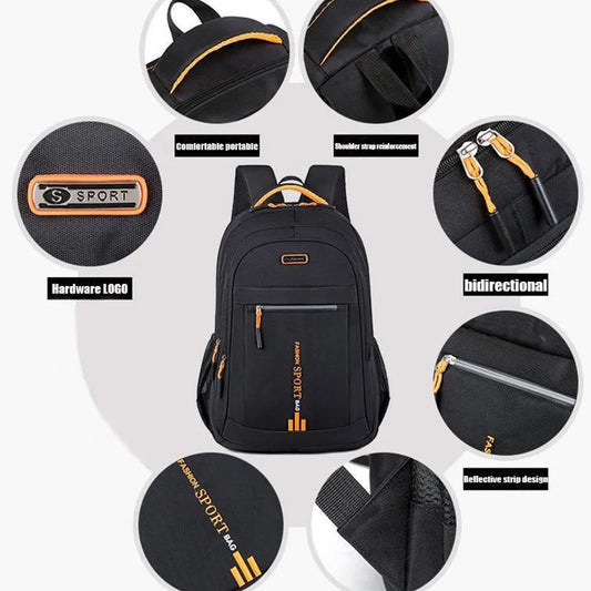 Unisex Business Travel Laptop Backpack - Multi-Compartment Large Capacity Work Bag