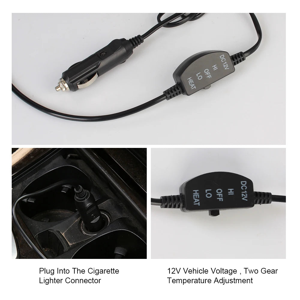 Heated Car Seat Cushion – 12V Universal Seat Warmer with 2 Heat Settings
