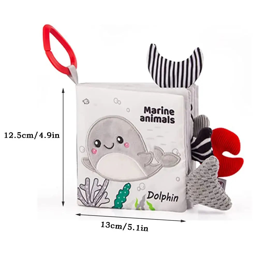 Baby Soft Cloth Book – Crinkle Sensory Book for 0–12 Months