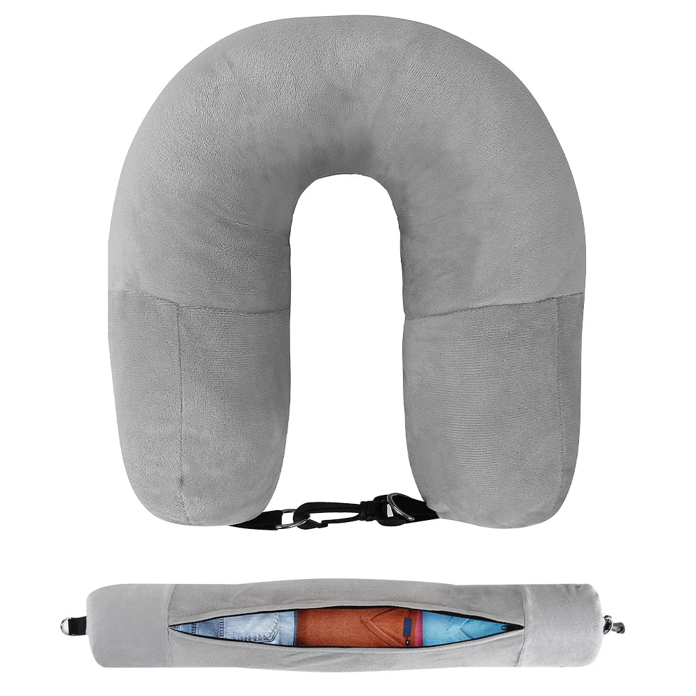 Coussin de voyage pour la nuque à remplir – Housse en U à garnir avec des vêtements