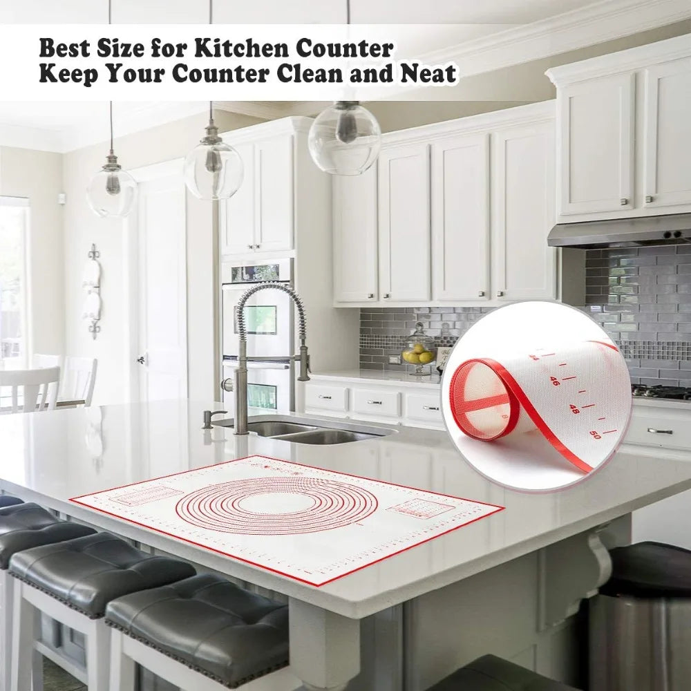 Silicone Baking & Pastry Mat – Non-Stick Dough Rolling Mat