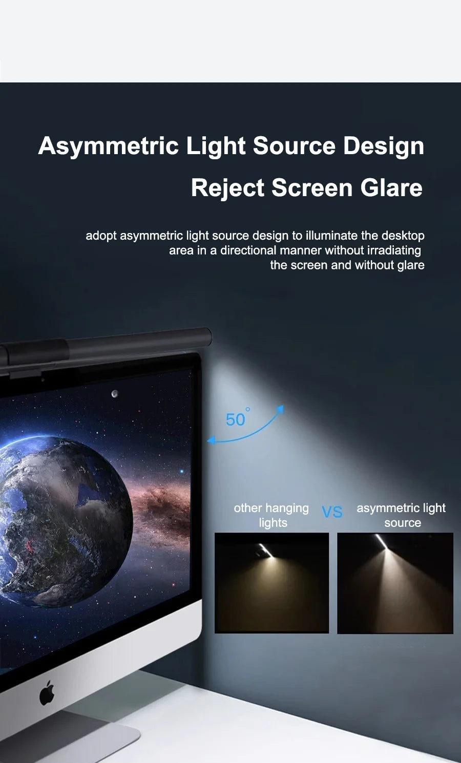 Monitor Light Bar – USB LED Screen Lamp with Stepless Dimming