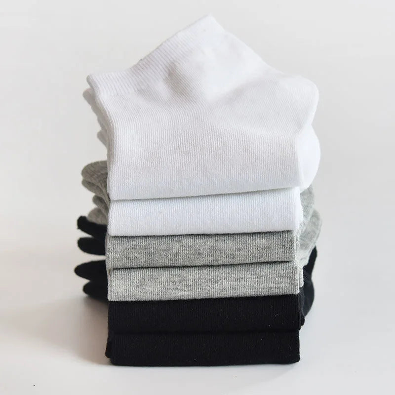 Men's Thin Low-Cut Socks – 10 Pairs, Breathable Everyday Ankle Socks