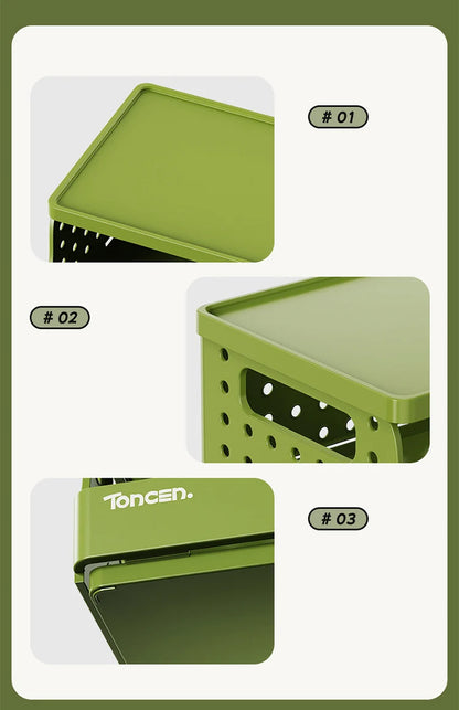 Stylish & Sturdy 3-Tier Desk Organizer with 2 Large + 2 Small Compartments – Stackable Office Storage Box