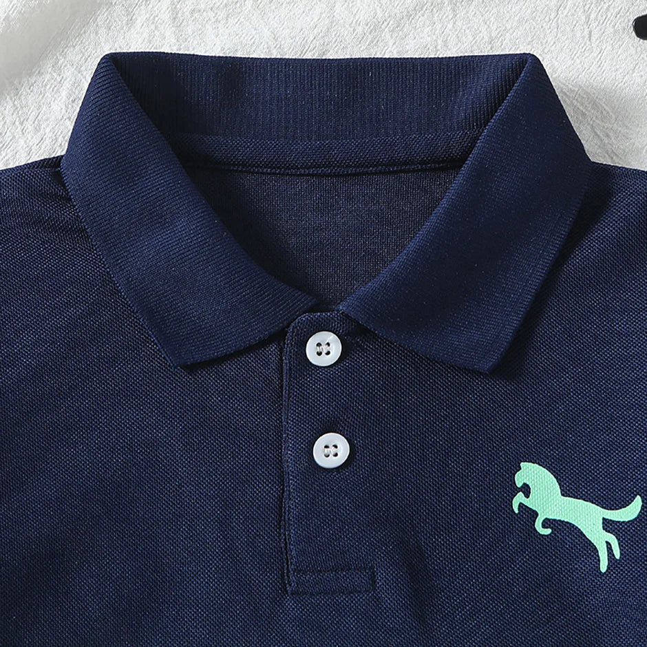 Boys' Striped Polo Shirt Multipack - Short Sleeve Casual Tops, 1, 2 or 3 Pieces