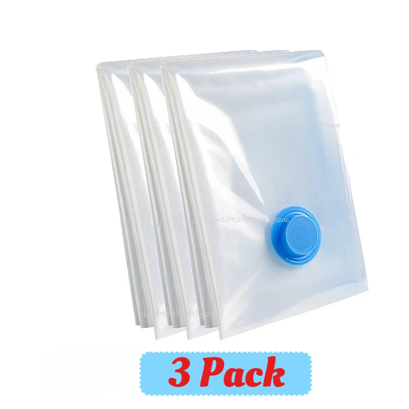 Vacuum Storage Bags with Hand Pump | 5 Sizes, 1–5 Pack | Space Saver Bags for Clothes & Bedding