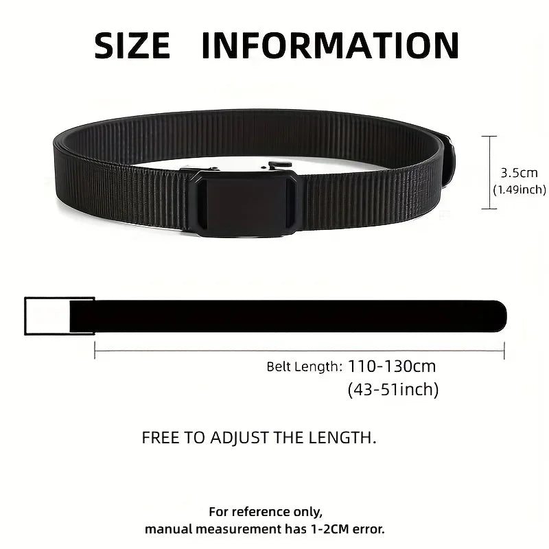 Automatic Buckle Canvas Belt for Men – Casual Outdoor & Work Belt