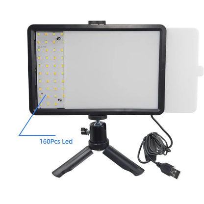 Panel de luz de relleno LED de 8 pulgadas – Luz de video USB bicolor con filtros de color