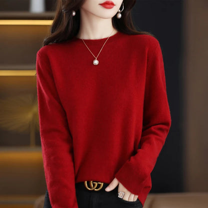 Jersey de punto de lana merina para mujer addonee