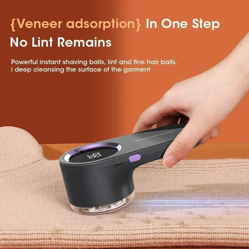 Electric Lint Remover Electric Hairball Sweater Trimmer Type-C USB Charging Convenient Smart LED Pellet Cutter Fast Household