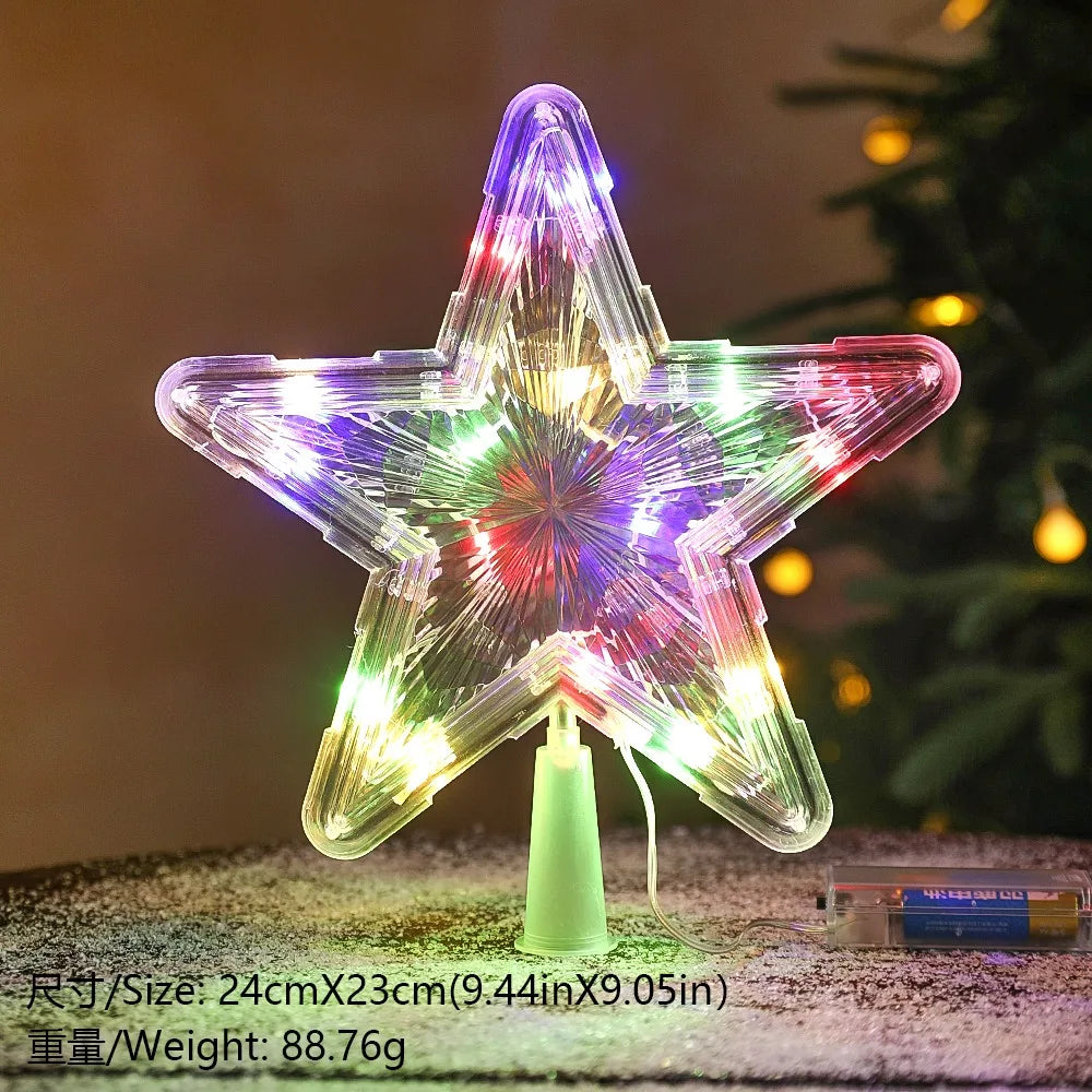 Glitter Star Christmas Tree Topper – 15 cm Sparkling Star Ornament