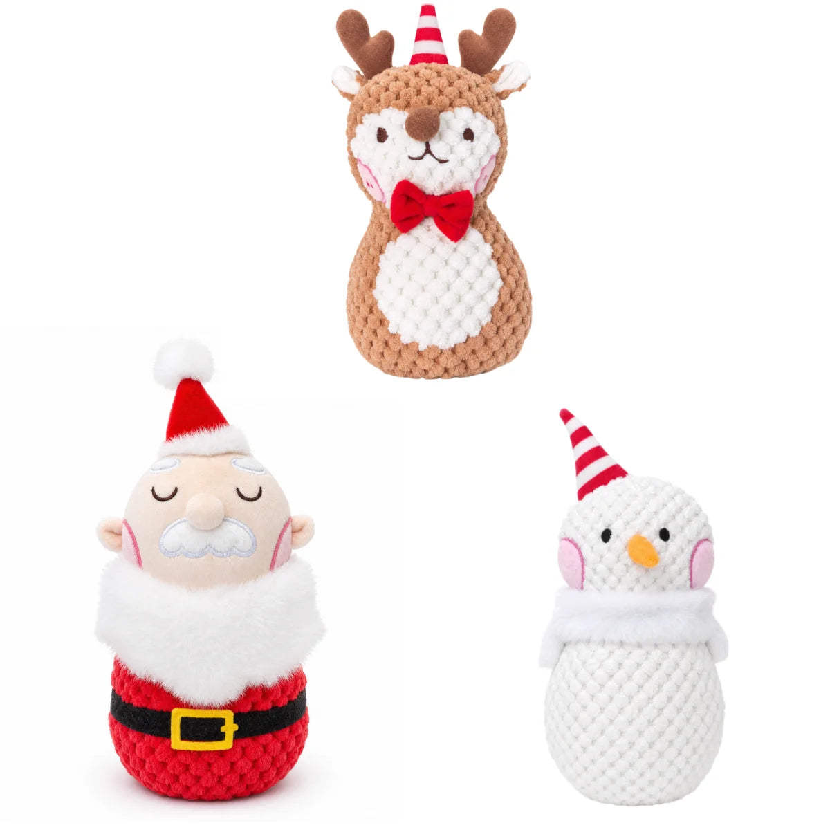 Pet Dog Plush Noise Chewing Toy Santa Elk Gingerbread Man Donut Cat Dog Christmas Series Cartoon Dog Toy Plush Squeak Pet Toy