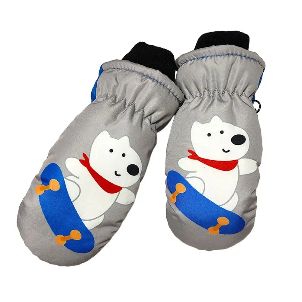 Little Kids' Snow Gloves – Windproof Non-Slip Ski Gloves (Ages 2–5)