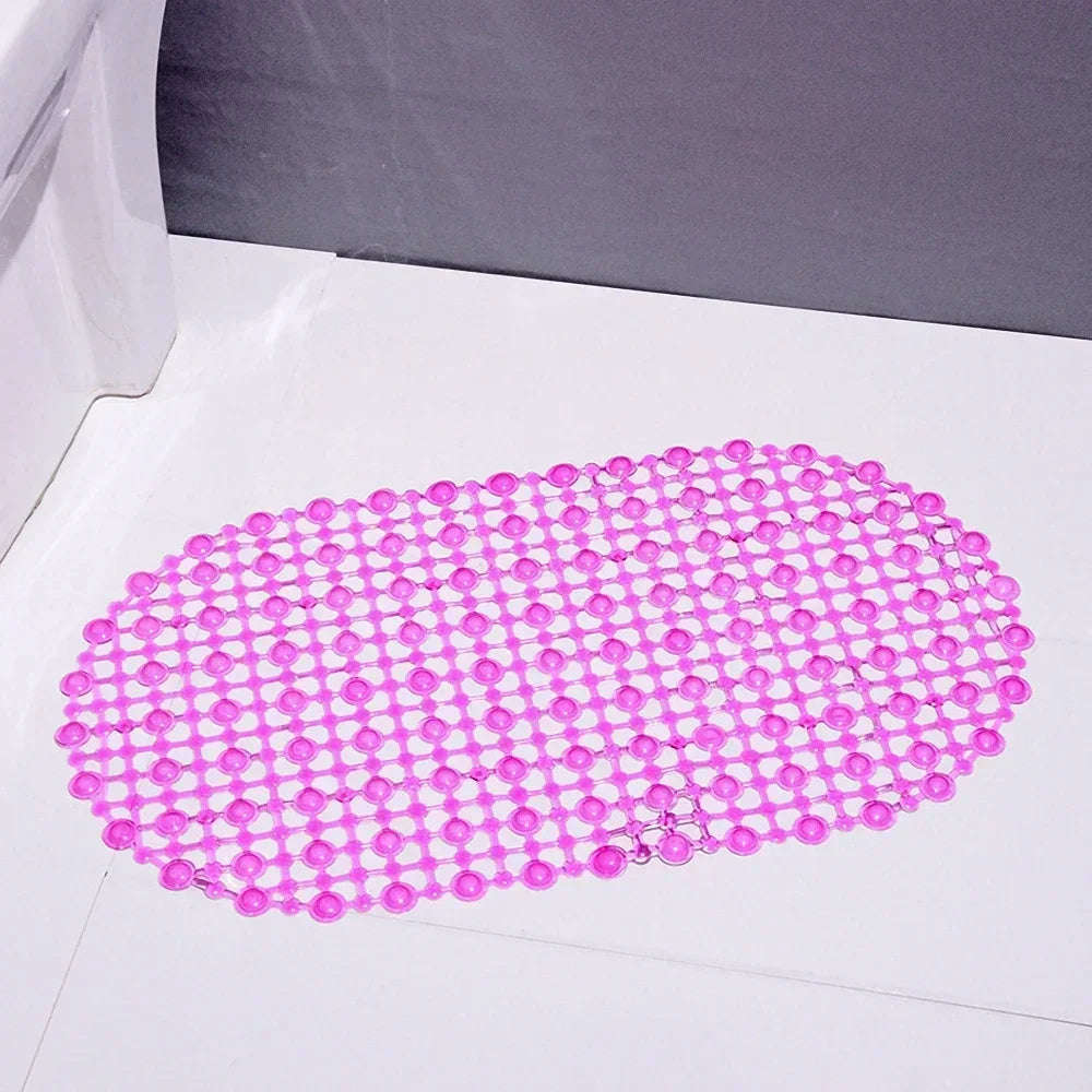 Non-Slip PVC Bath Mat with Suction Cups, 37.5 x 67 cm
