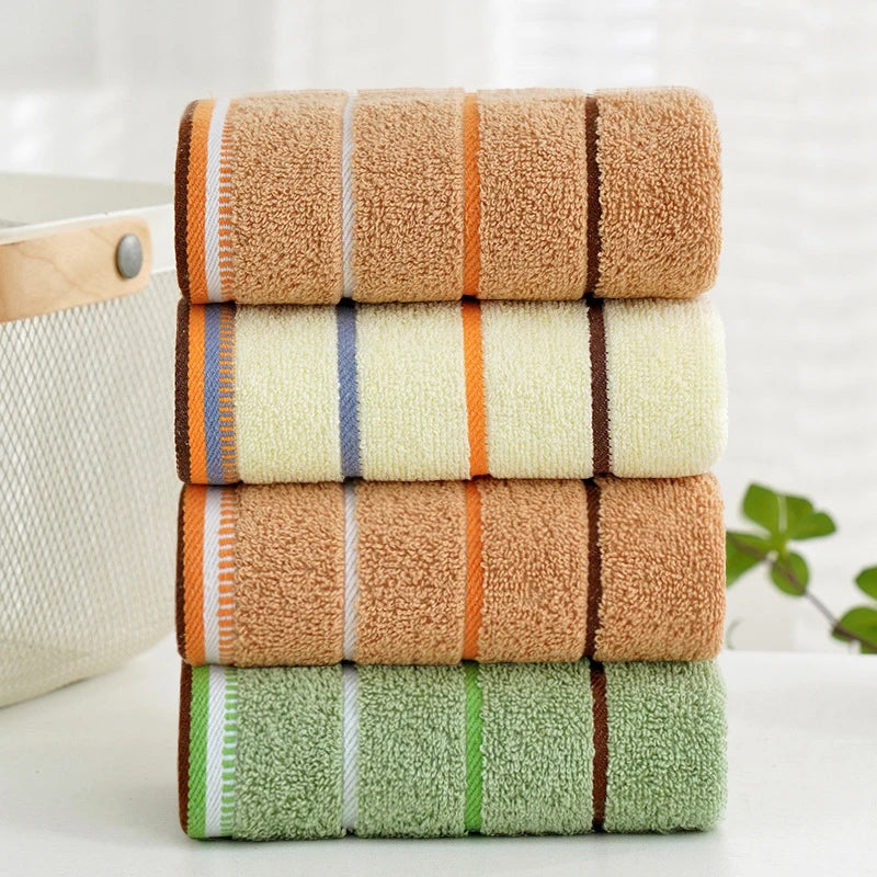 Striped Cotton Hand Towel – Thick 35 × 75 cm Bathroom Towel