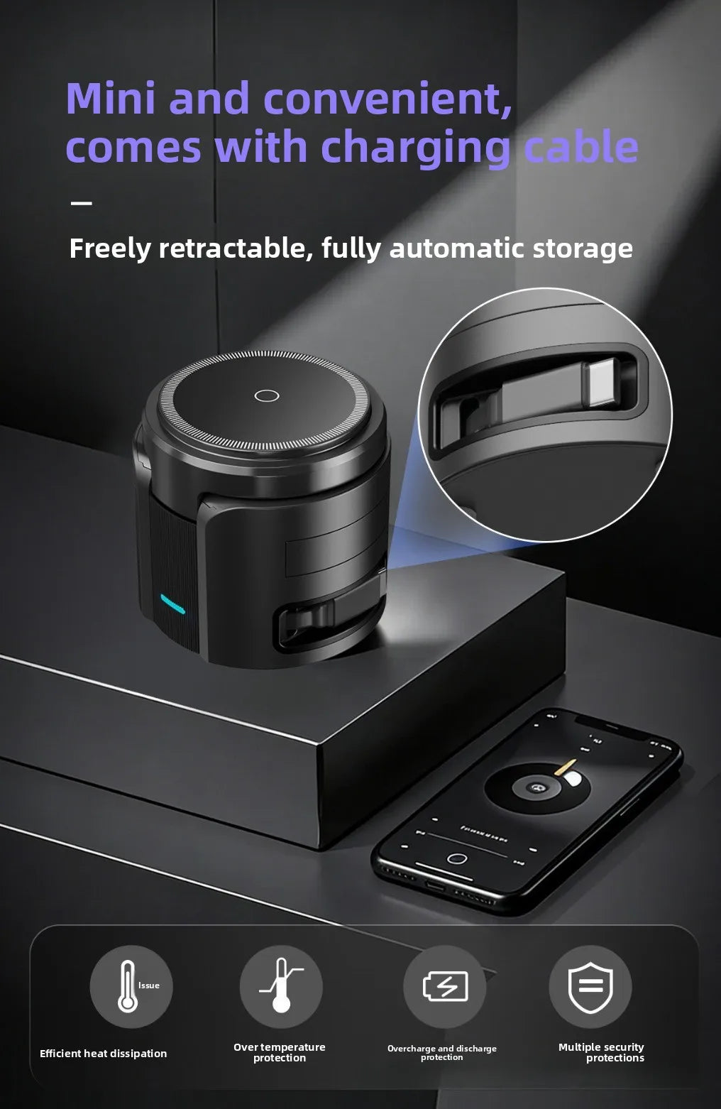 Foldable 3-in-1 Travel Wireless Charger for Phone, Watch & AirPods