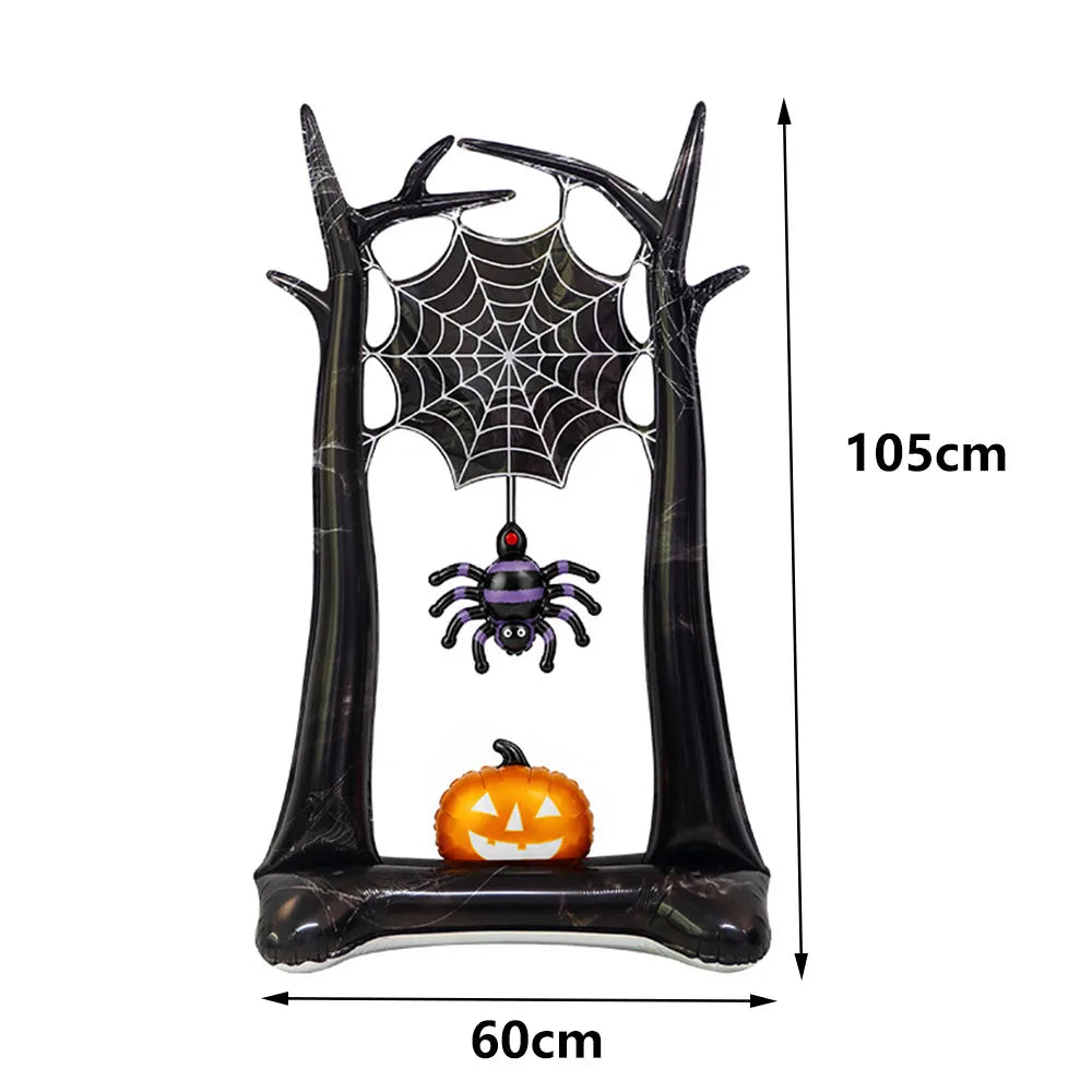 Halloween Standing Foil Balloons – Haunted House, Skull, Witch & Coffin Mylar Decorations