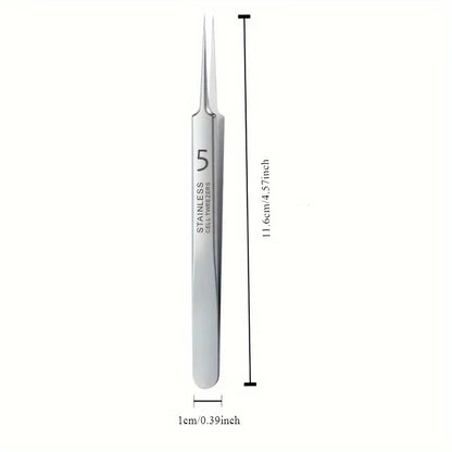 1 pz. Pinzette per punti neri e acne cellulare n. 5 extra fini - Strumento per il viso per rimuovere l'acne e i punti neri, strumento di bellezza per la cura della pelle