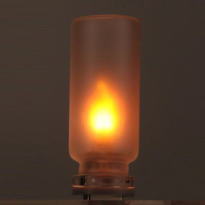 Luce Notturna a LED con Fiamma Tremolante USB in Vetro a Forma di Candela | 5 Stili | Decorazione per Auto, Casa e Laptop