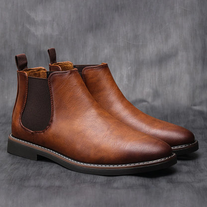 Herren-Chelsea-Boots im Slip-on-Stil mit eckiger Zehenpartie