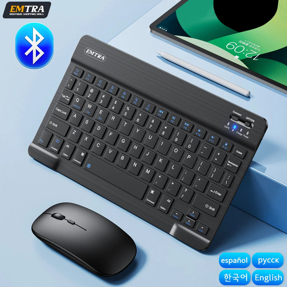 Bluetooth Keyboard & Mouse – Slim Wireless Set for Tablets & Laptops