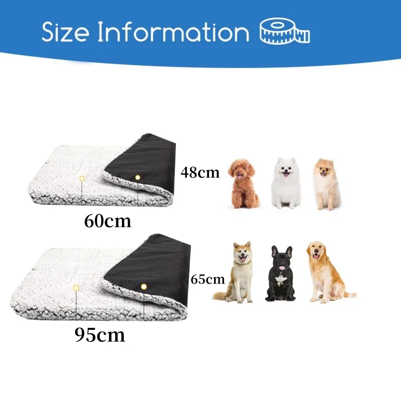 Tapis auto-chauffant pour animaux – Coussin thermique sans branchement pour chats et petits chiens, 60 × 48 cm