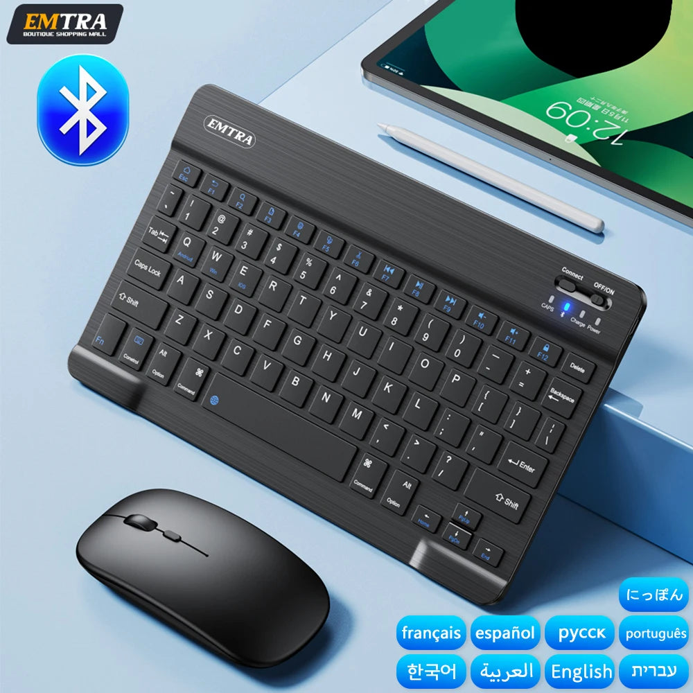 Bluetooth Keyboard & Mouse – Slim Wireless Set for Tablets & Laptops
