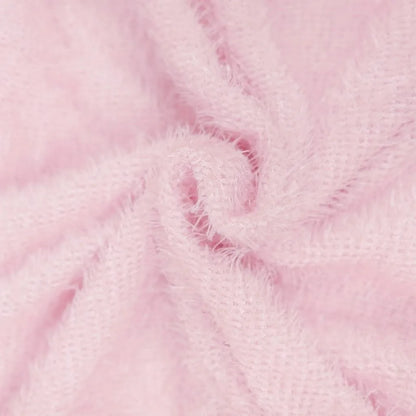 Knie-langes Damen-Strickkleid mit Rundhalsausschnitt