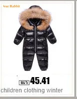 Autumn Winter Down Jacket for Girl Clothes Kids Overalls Snowsuit Baby Boy over Coat Toddler New Clothing Set Parka Real Fur