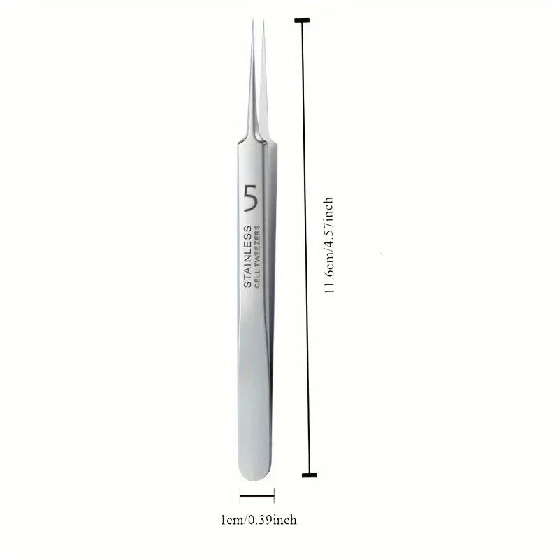 1Pc Extra Fine No. 5 Cellular Acne Blackhead Tweezers - Facial Beauty Remove Acne Needle Tools for Skin Care Tool