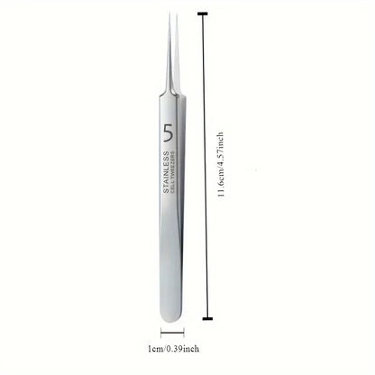 1 pz. Pinzette per punti neri e acne cellulare n. 5 extra fini - Strumento per il viso per rimuovere l'acne e i punti neri, strumento di bellezza per la cura della pelle