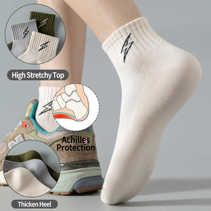 Men's Quarter Socks – 5 Pairs, Cotton-Blend Athletic Socks