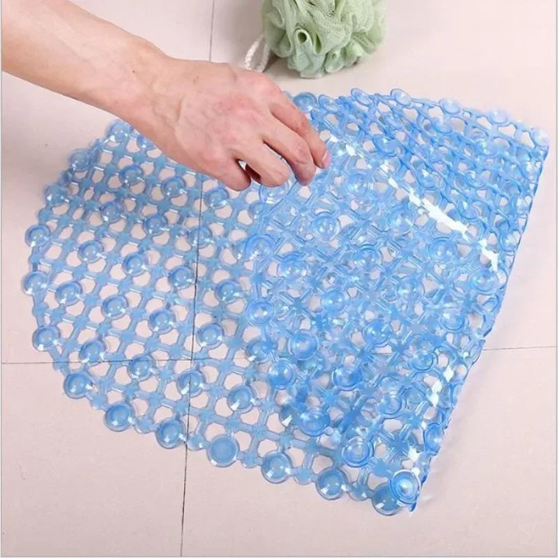 Non-Slip PVC Bath Mat with Suction Cups, 37.5 x 67 cm