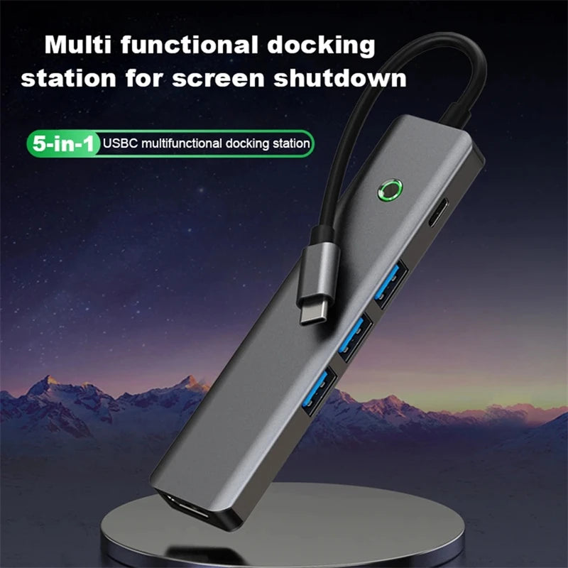 HUB USB C 3.0 Type C Splitter Multi 4K HDMI Monitor RJ45 Ethernet PD Power Adapter Docking Station  Laptop Splitter For Macbook