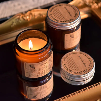 Luxuriöse, handgegossene Sojawachs-Kerze | 11 charakteristische Düfte | Rauchfreie Aromatherapie | Geschenk für Hochzeit, Party & Heimdekoration