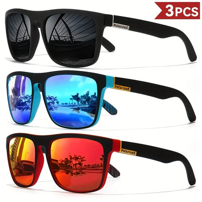 Vintage Polarized Square Sunglasses | UV400 Driving & Fishing Shades