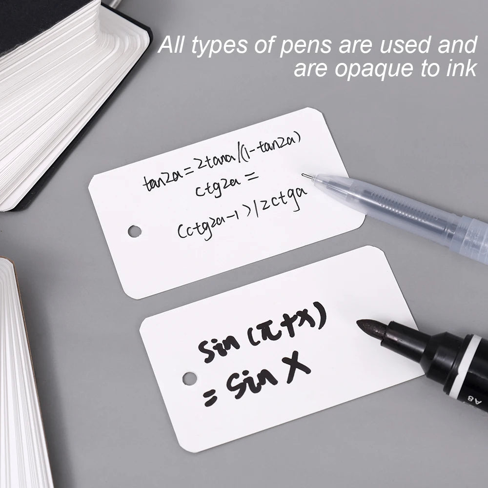 Kraft Paper Blank Flashcards with Binder Rings Spiral Notepads Detachable Kids Mini Notebooks Study Cards Book Kawaii Stationery
